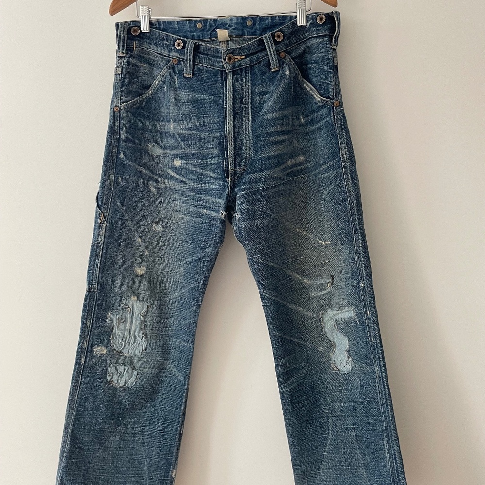 RRL Japanese selvedge distressed jeans 32x34